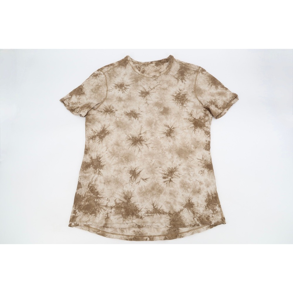 Lululemon Mens Large 5 Year Basic Tee Earth Dye Short Sleeve Shirt Brown Tie Dye